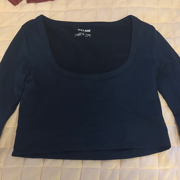 Garage Women's Navy Blue Scoop Neck Blouse - Picture 1 of 4
